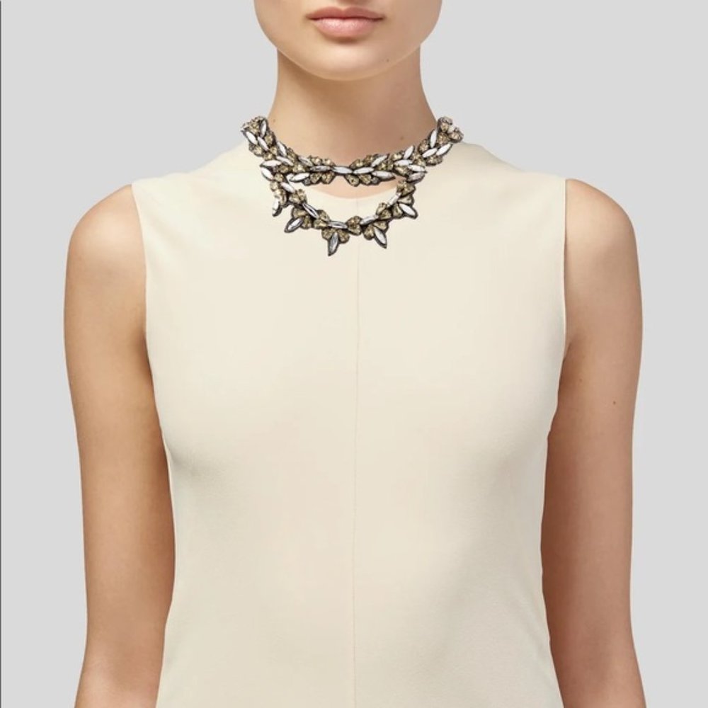 Deepa Gurnani Aria Embroidered Choker Necklace